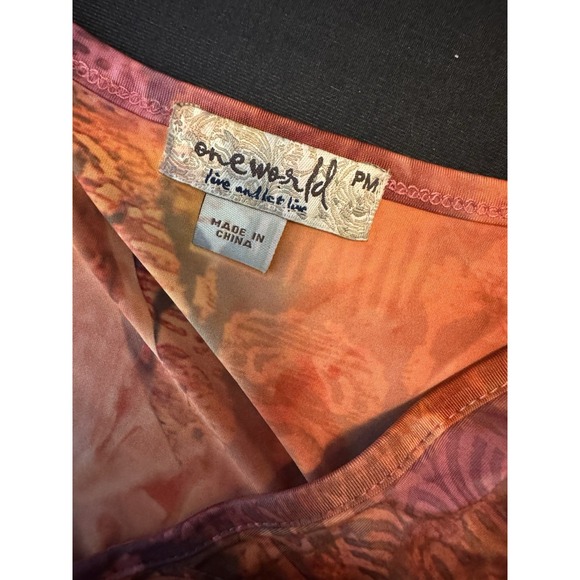 One World Sleeveless Boho Maxi Dress Medium Gypsy Fairy hippie sun‎ beaded - Picture 5 of 6